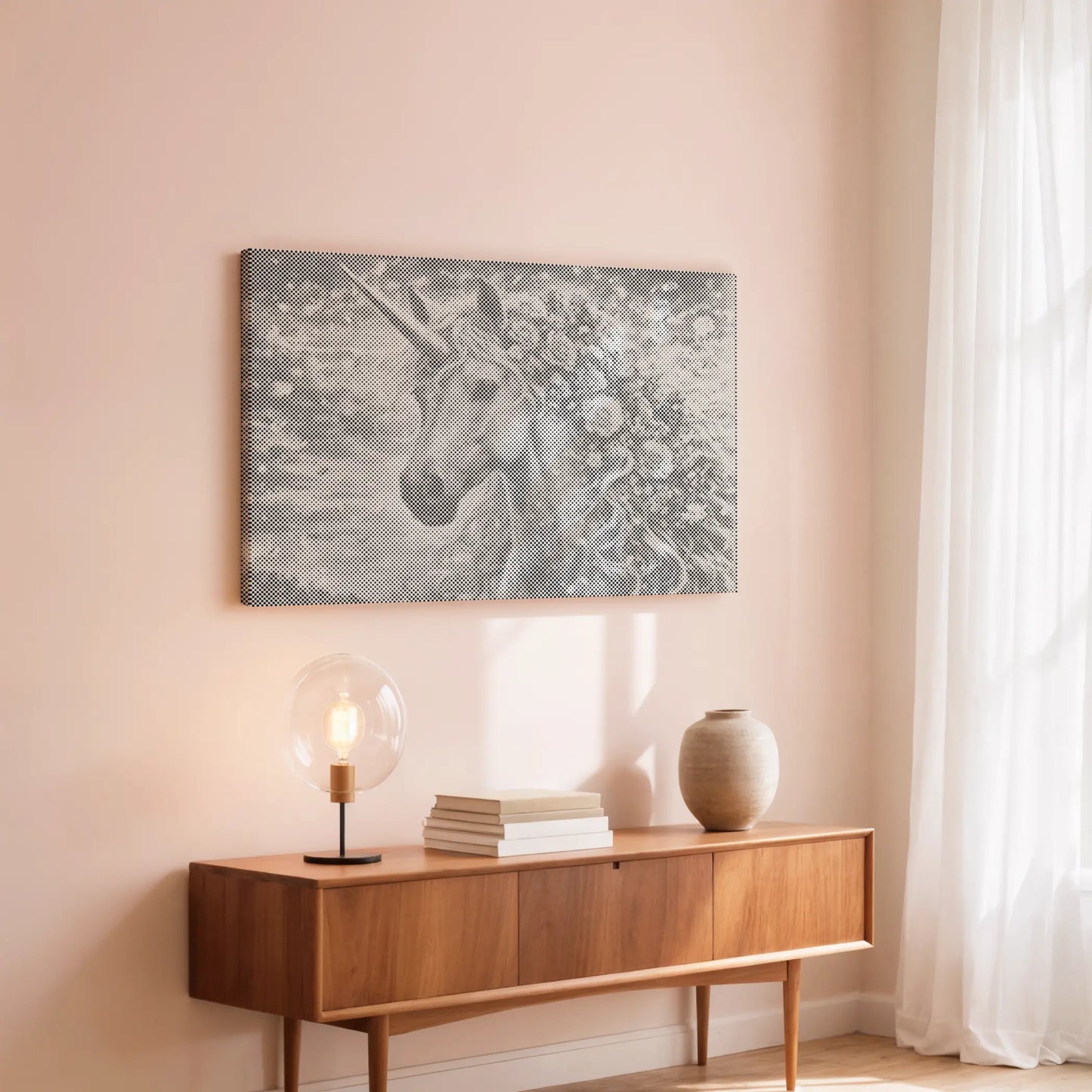 Licorne florale • Peinture par points