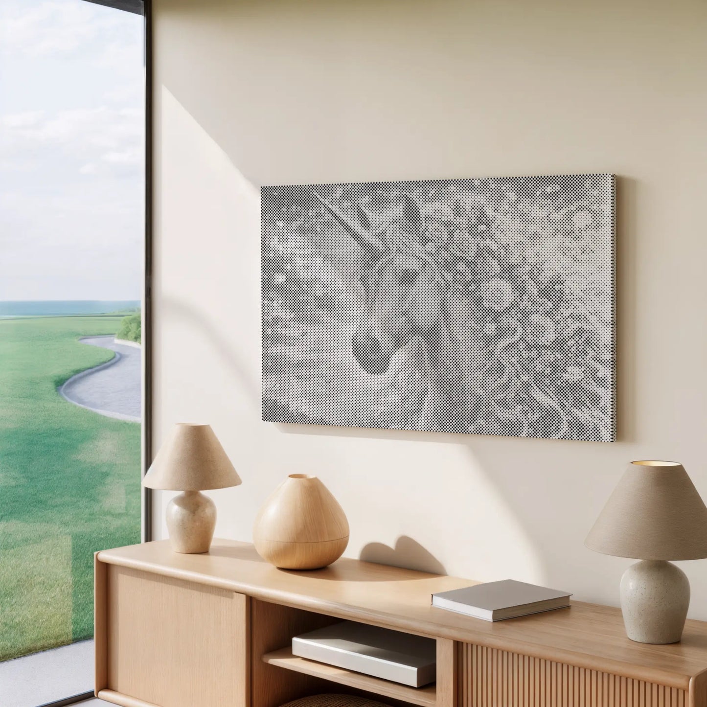 Licorne florale • Peinture par points
