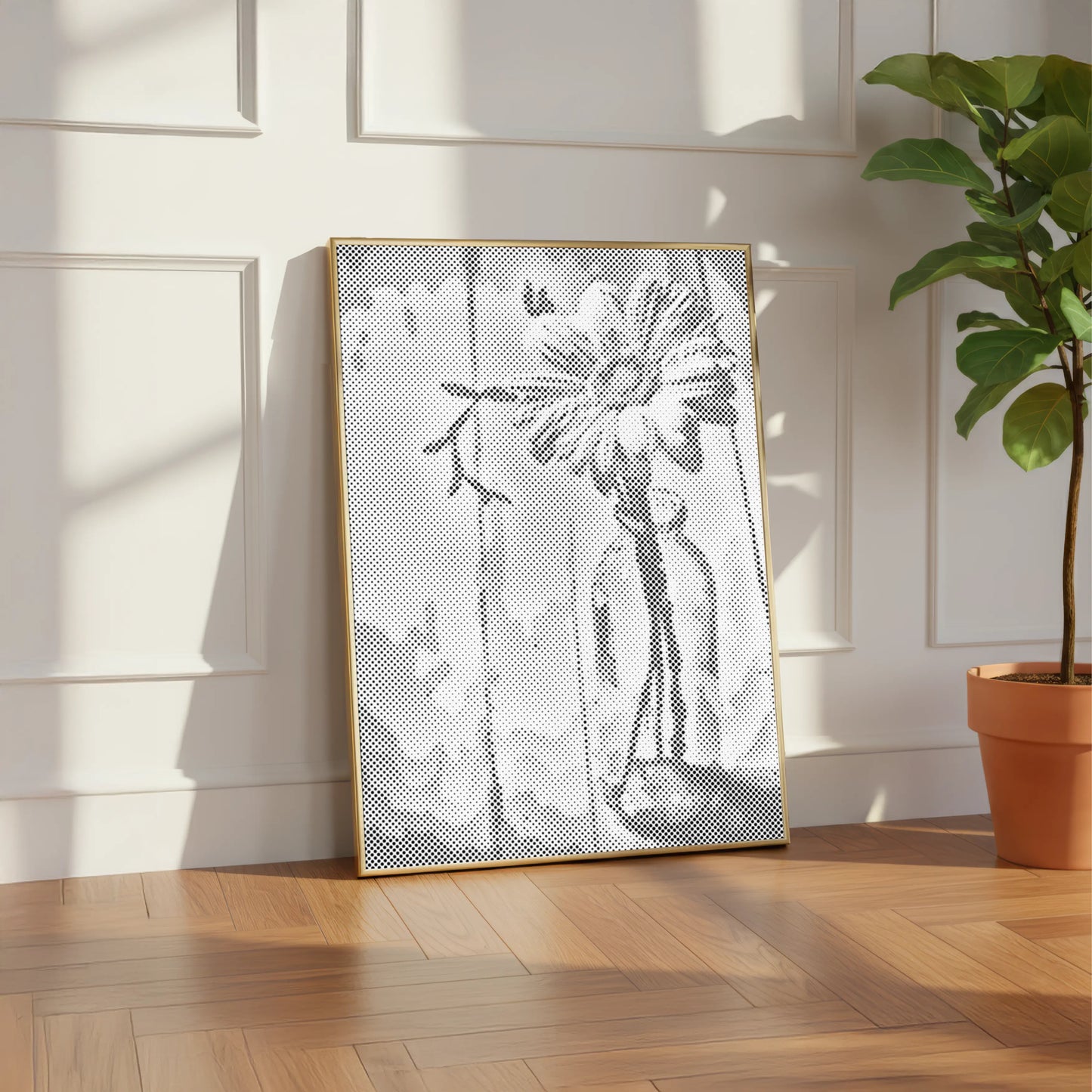 Fleur et Botanique Naturelle im Glas Stillleben | Peinture par Points Artisanale Kit Complet