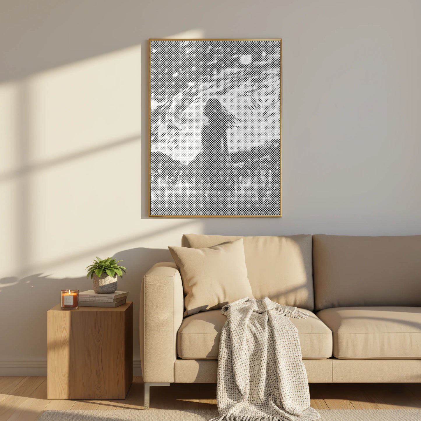 Mädchen unter Sternen | Peinture par Points Artisanale Kit Complet