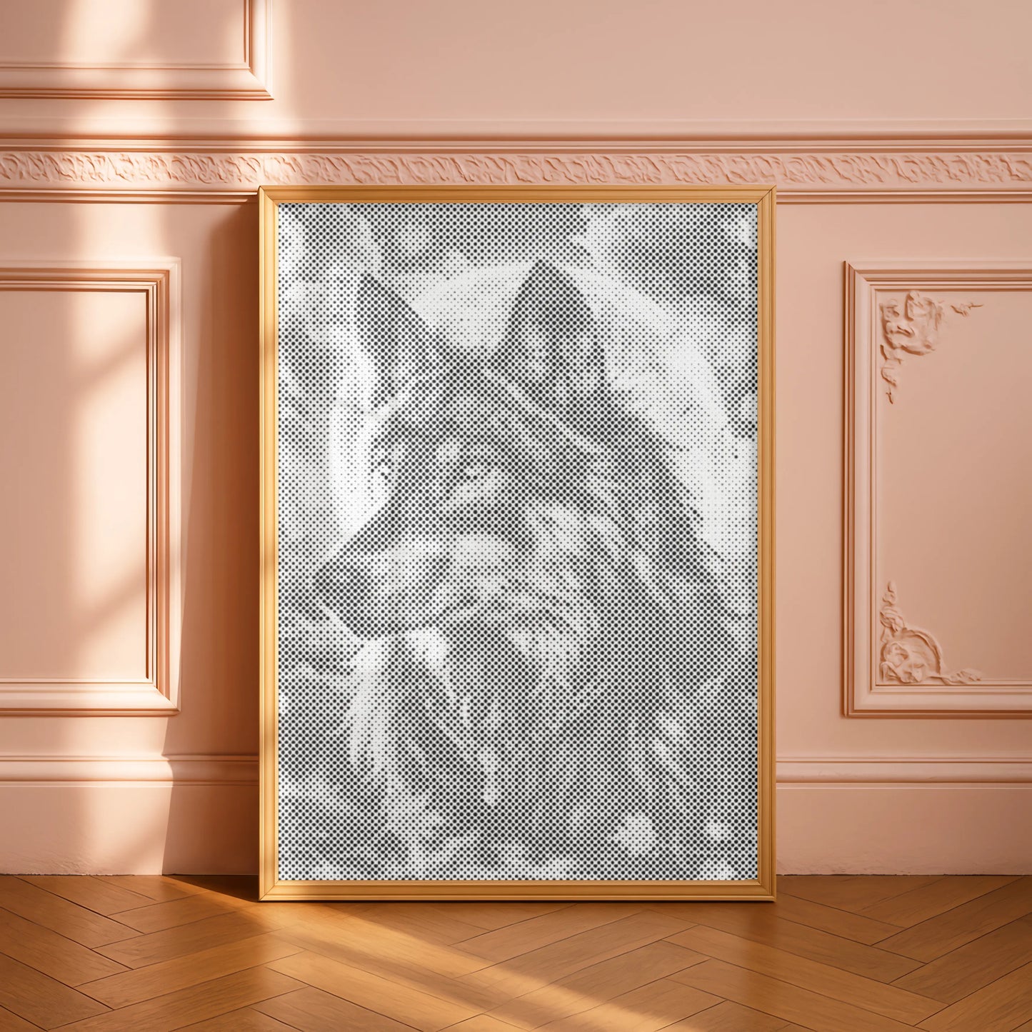 Loup lunaire • Peinture par points
