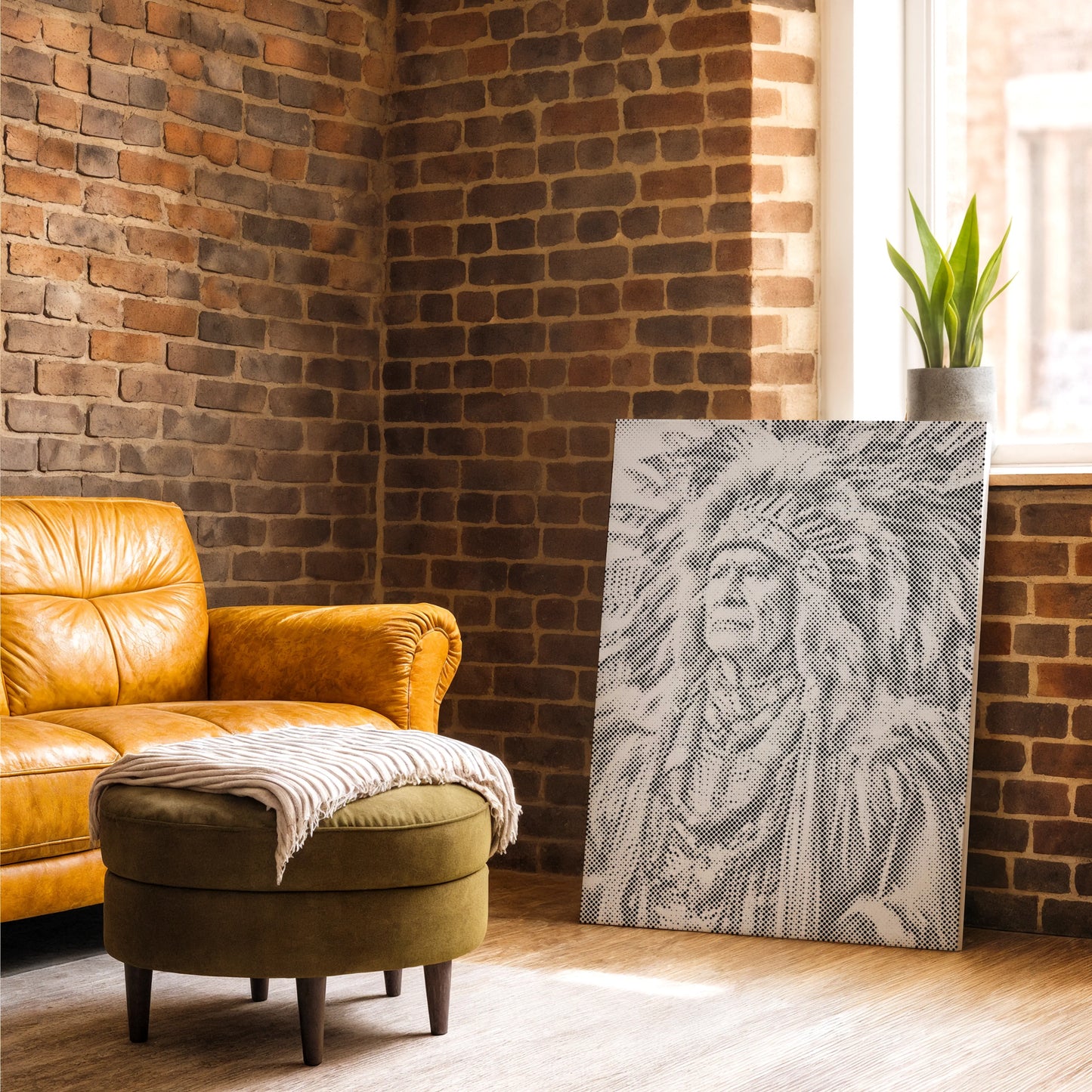 Indianerhäuptling | Peinture par Points Artisanale Kit Complet