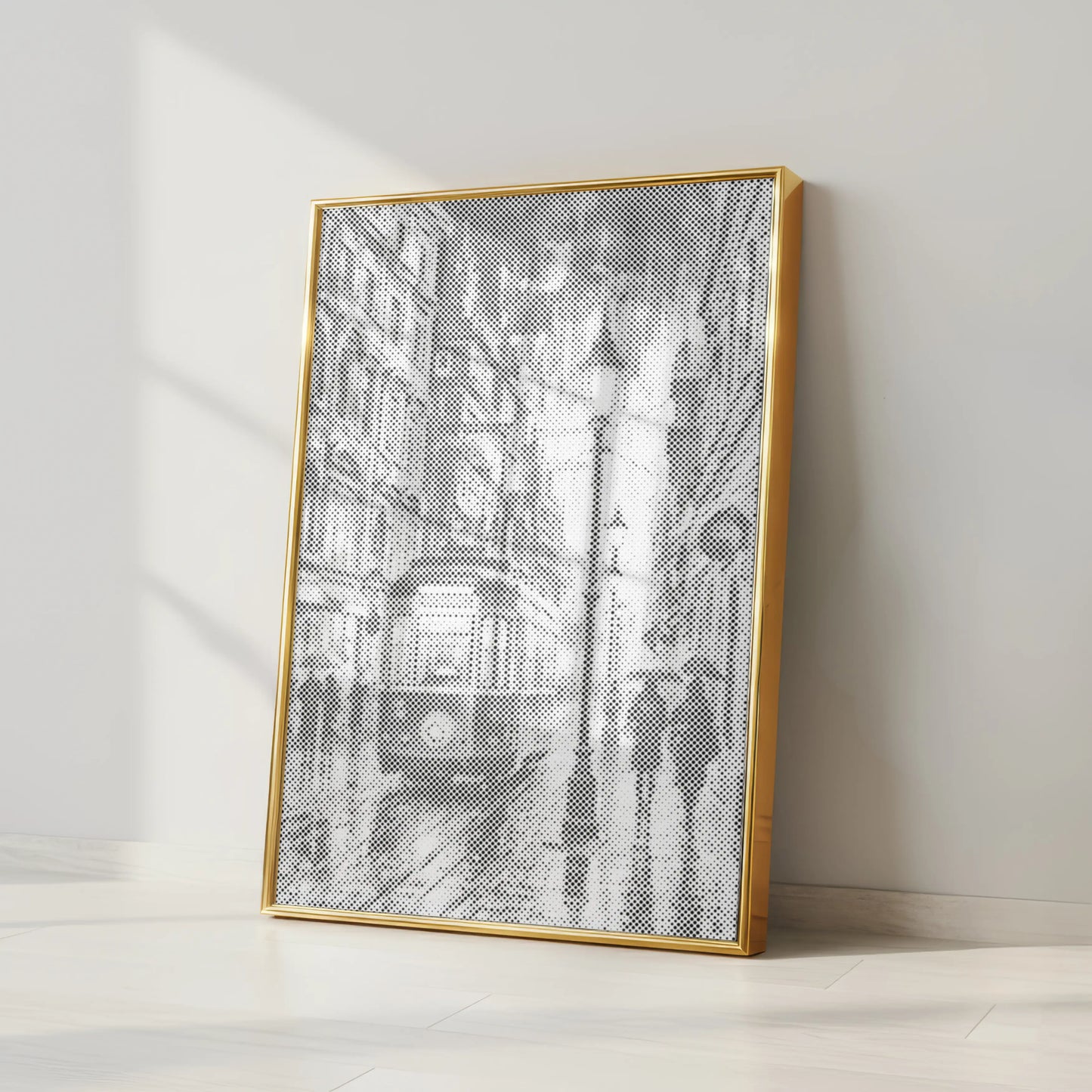 Nachttram im Regen | Peinture par Points Artisanale Kit Complet