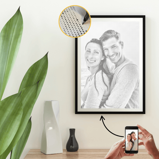 Personalisiertes Dot Painting aus Foto eines Haustiers