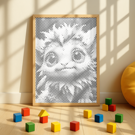 Sweet Monster from Fairytale Forest Dot Painting Kit kids wall art 