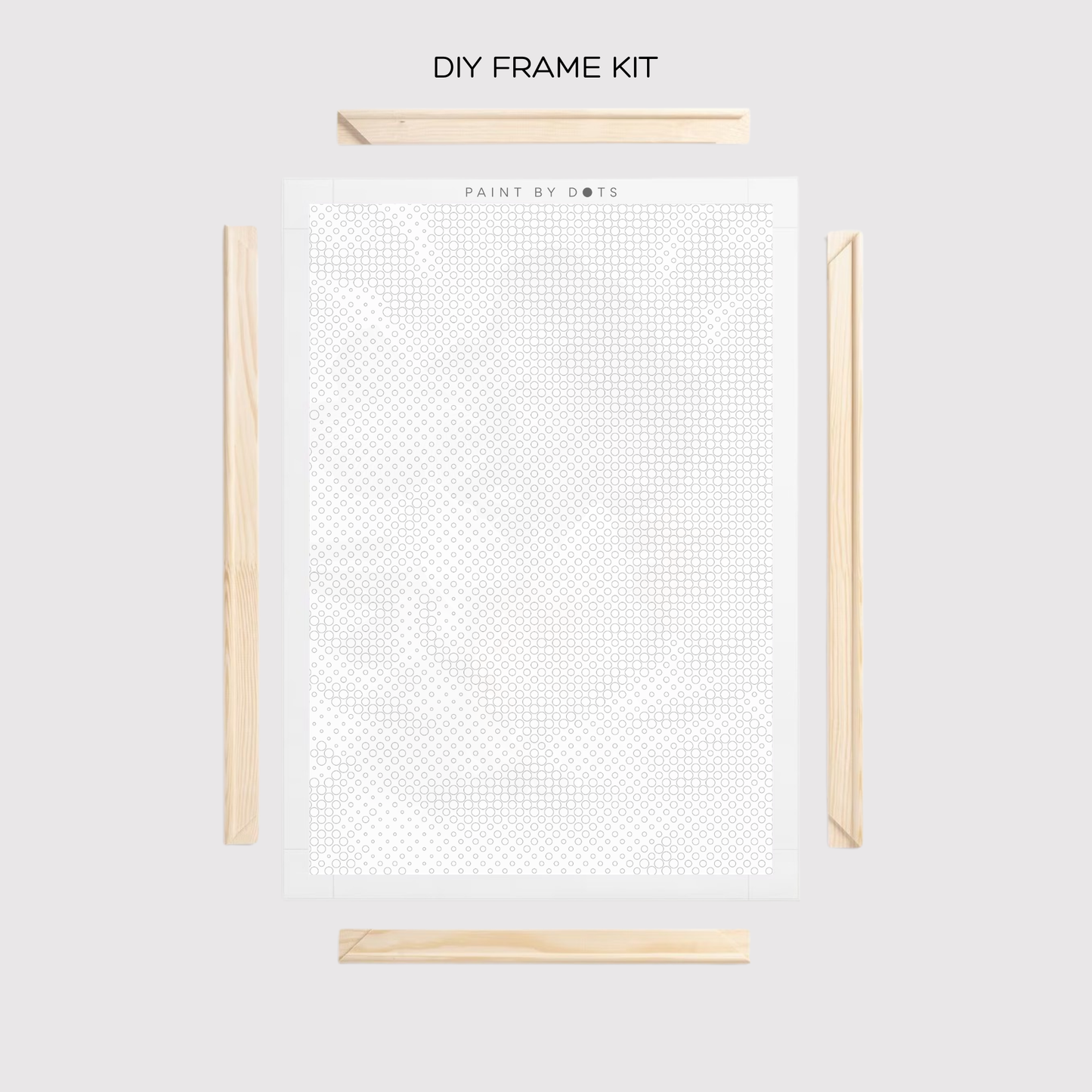 Cadre en bois pour toile • Accessoire peinture par points