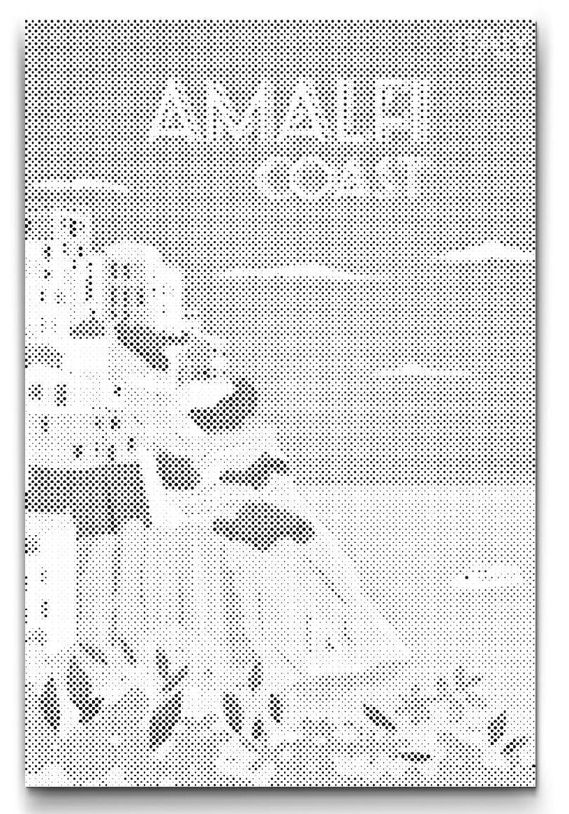 Dot Painting Amalfiküste – Punktmalerei Landschaftsmotiv mit mediterraner Küstenstadt