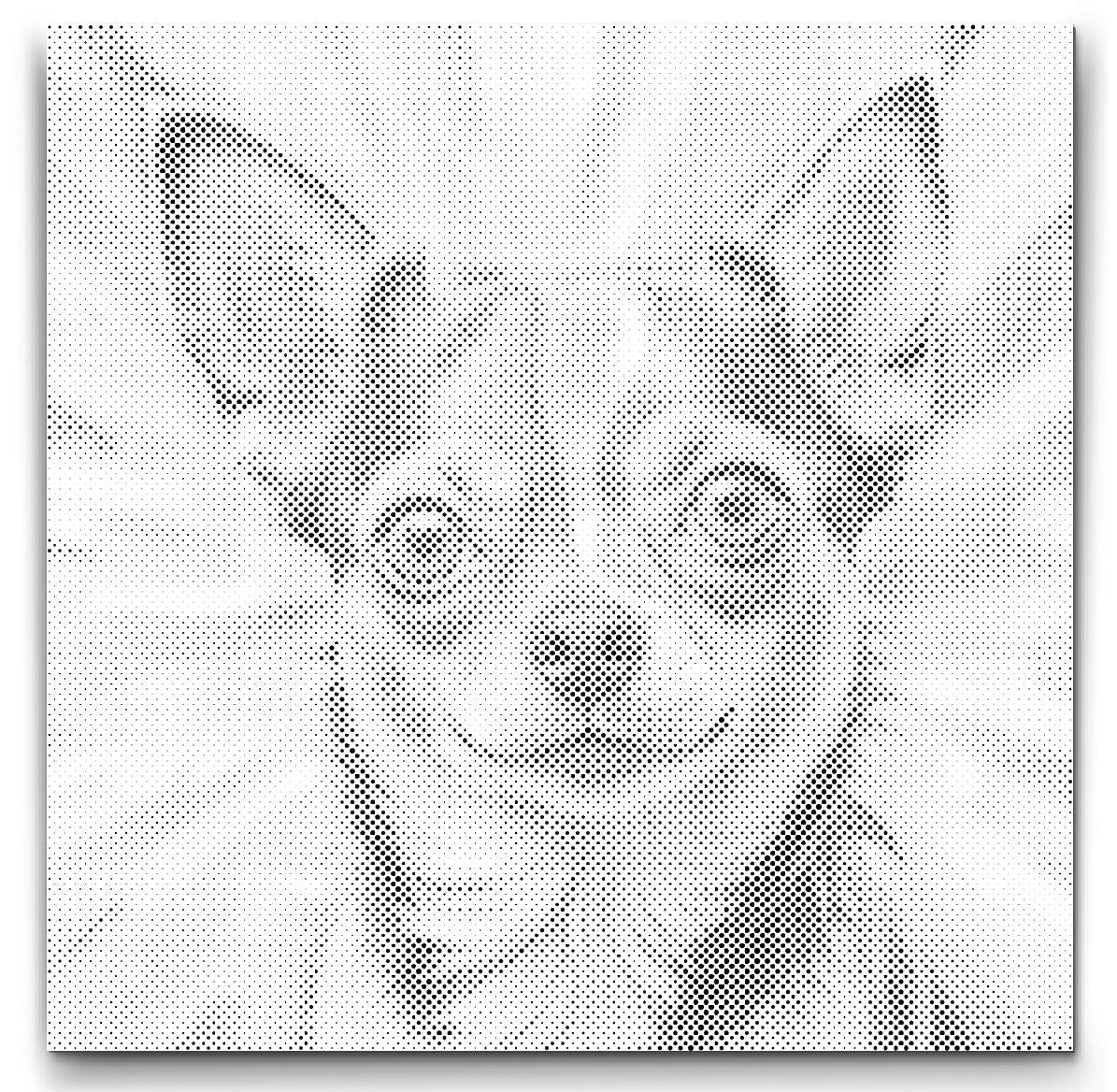 Chihuahua | Peinture par Points Artisanale Kit Complet en œuvre de peinture par points terminée