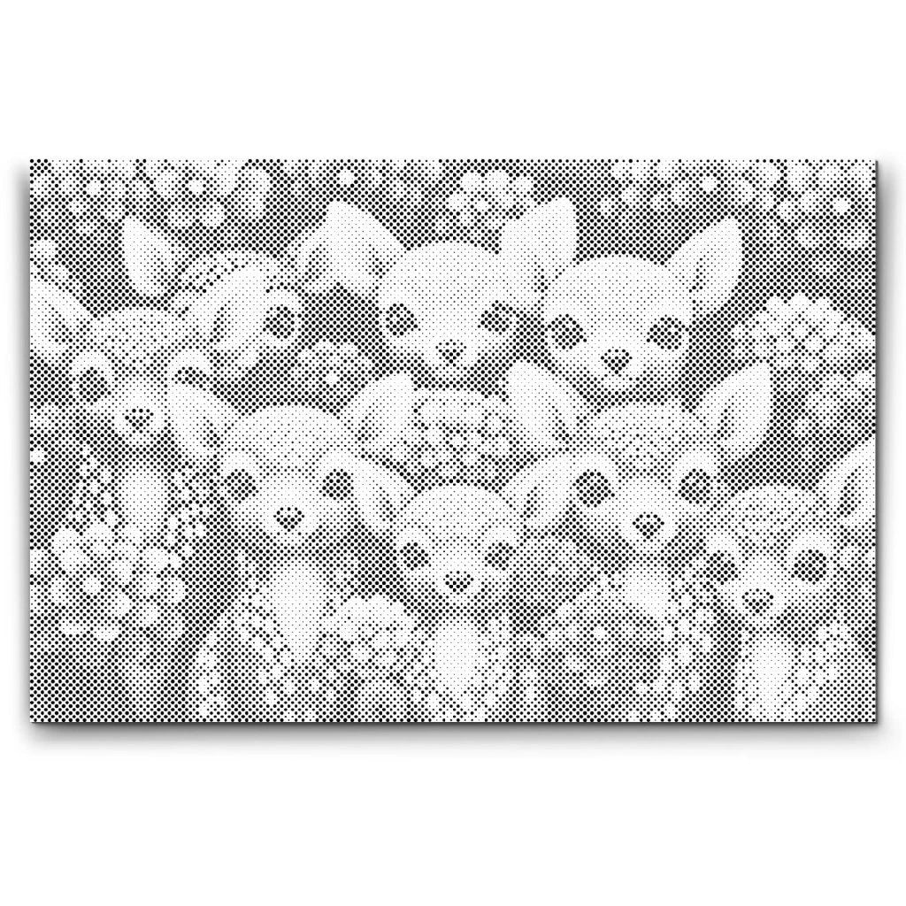 dot painting hirsch auf leinwand