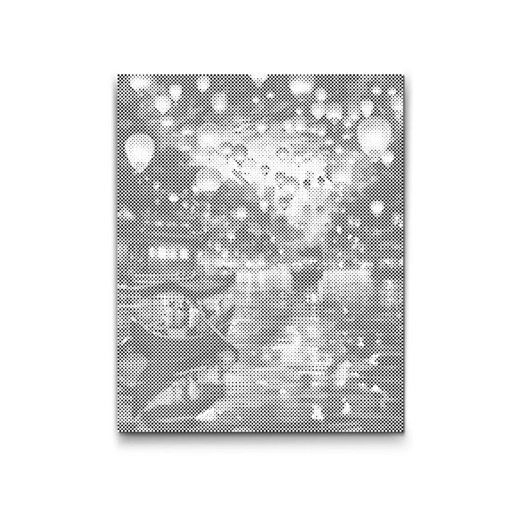 Dot Painting Stadt bei Nacht mit Lichtermeer und Bokeh-Effekten