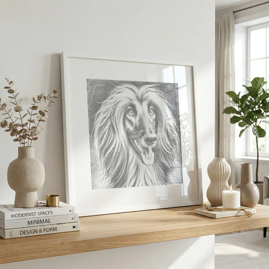 Afghanischer Windhund | Peinture par Points Artisanale Kit Complet
