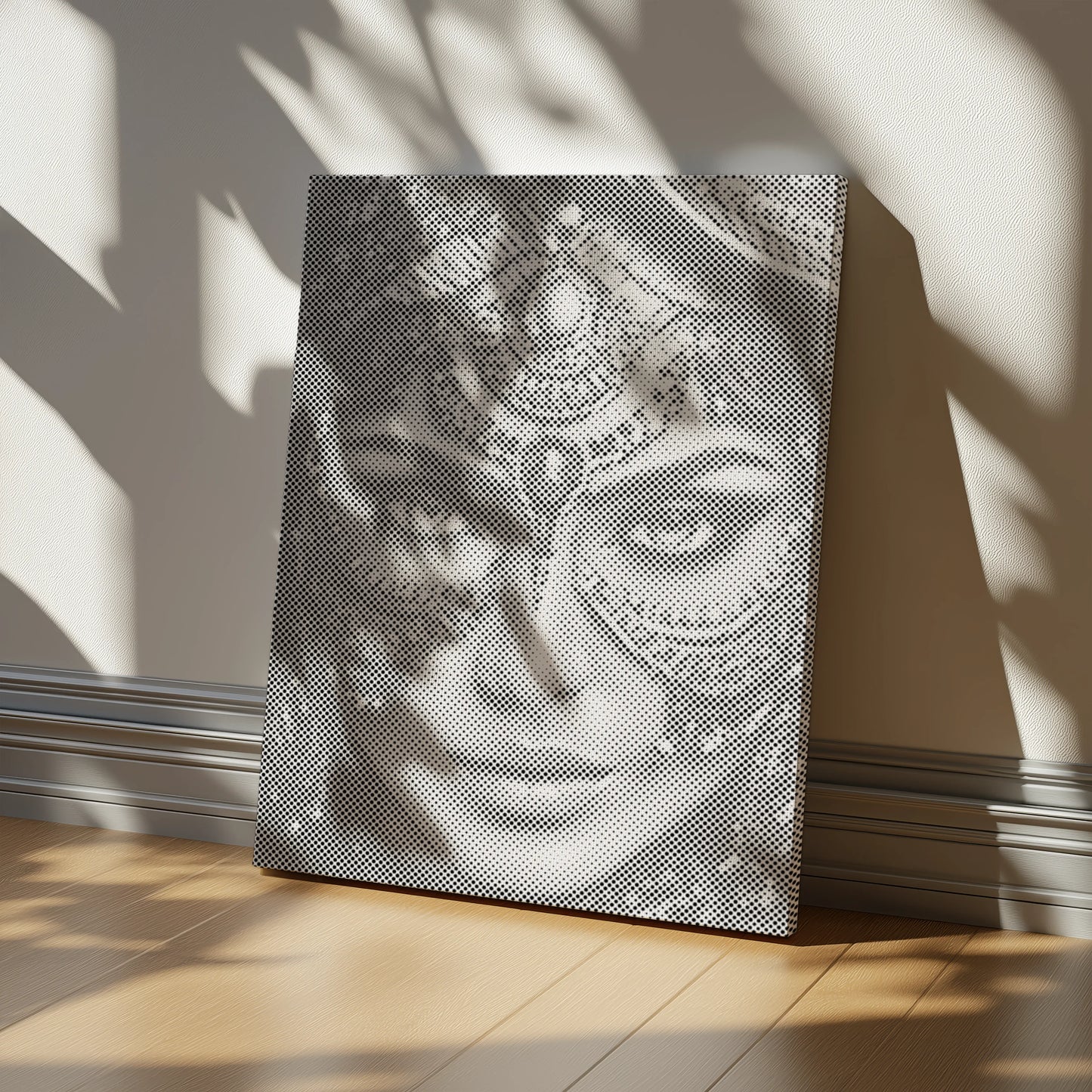 Femme arabe au masque de bijoux • Peinture par points