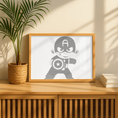 Captain America | Peinture par Points Artisanale Kit Complet