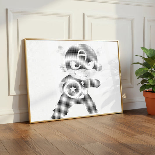 Captain America | Peinture par Points Artisanale Kit Complet