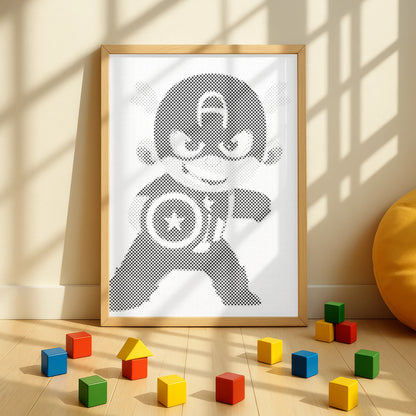 Captain America | Peinture par Points Artisanale Kit Complet