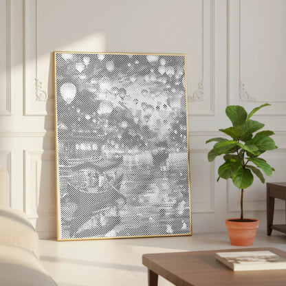 Lichtermeer – Villes et Paysages Urbains bei Nacht | Peinture par Points Artisanale Kit Complet