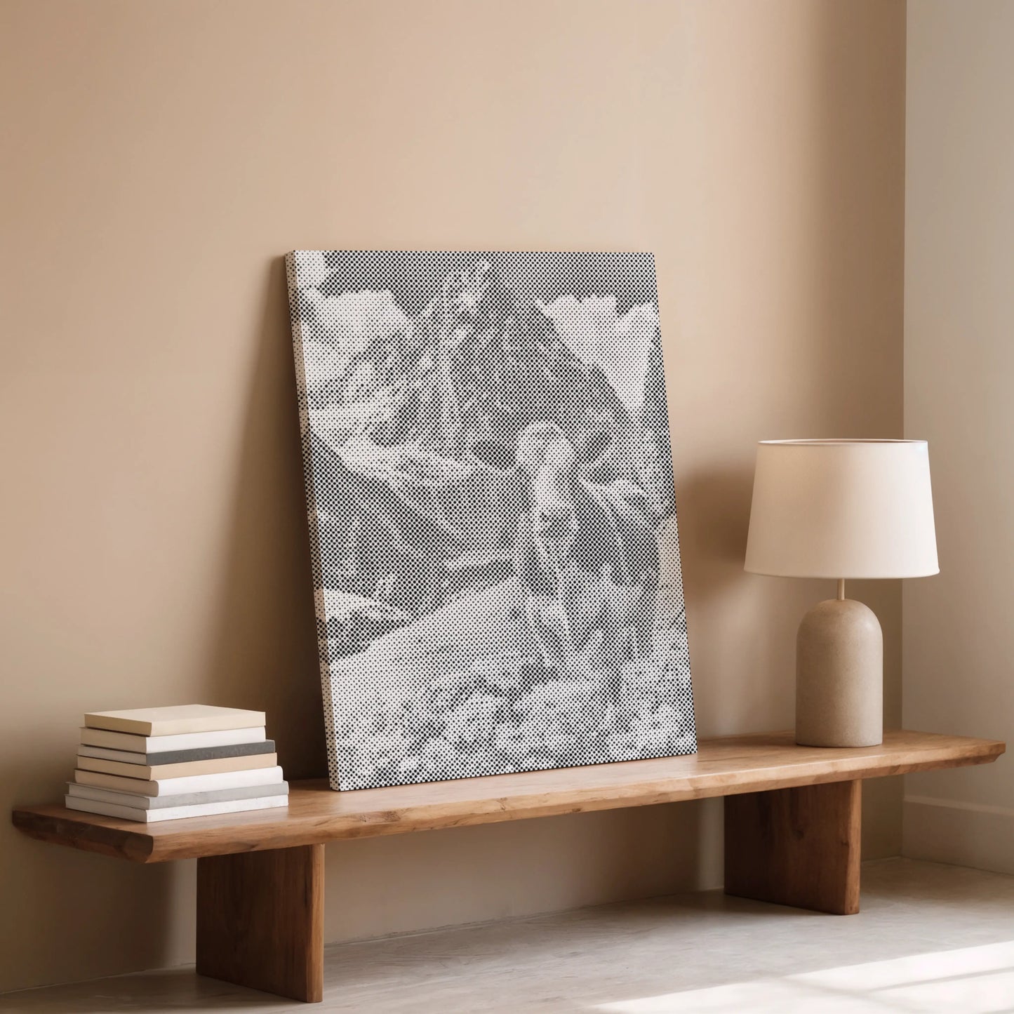 Vache dans le pré • Peinture par points