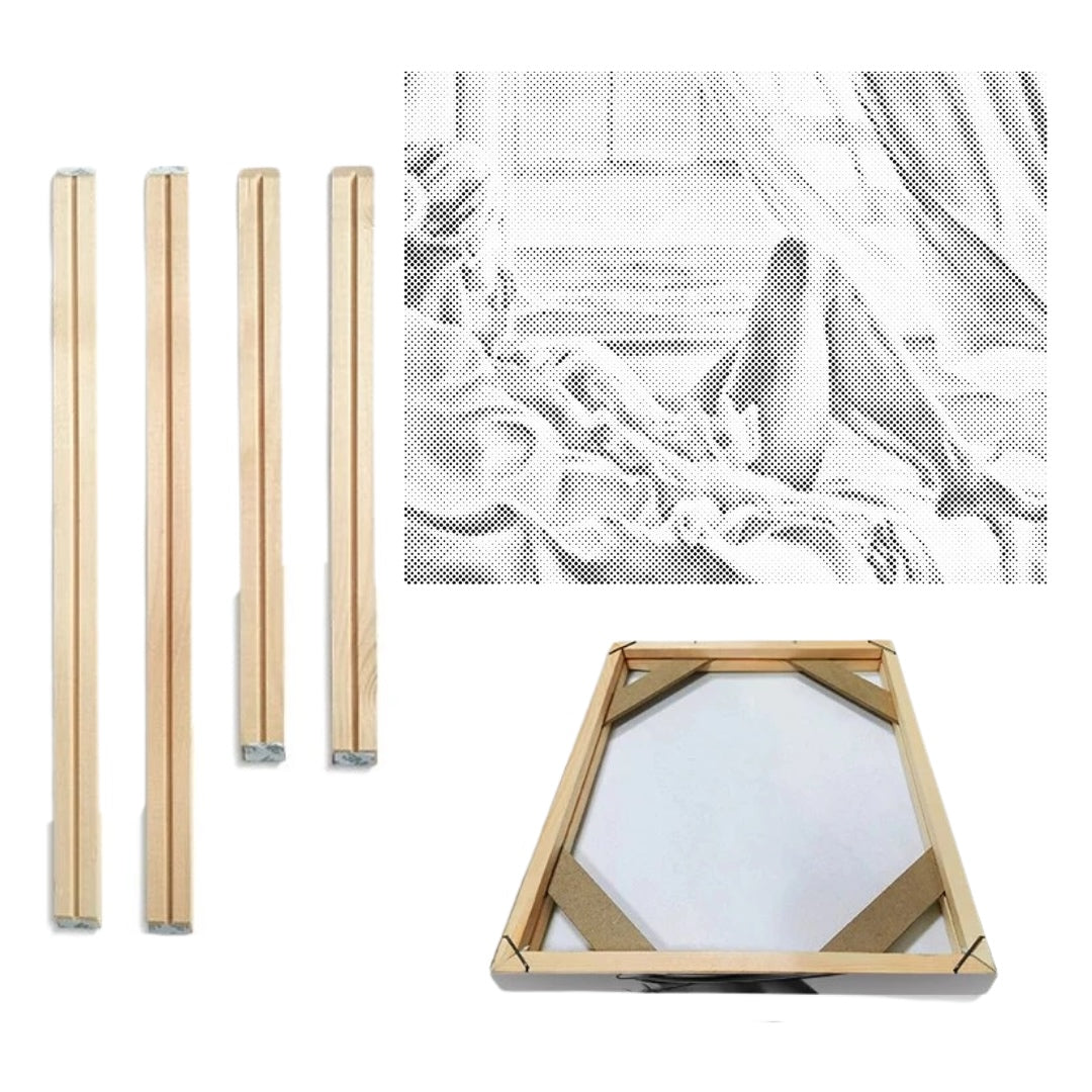 Cadre en bois pour toile • Accessoire peinture par points