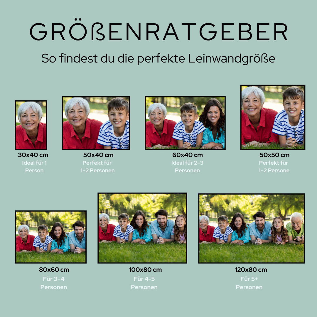 Einzigartiges Dot Painting von einem Familienfoto