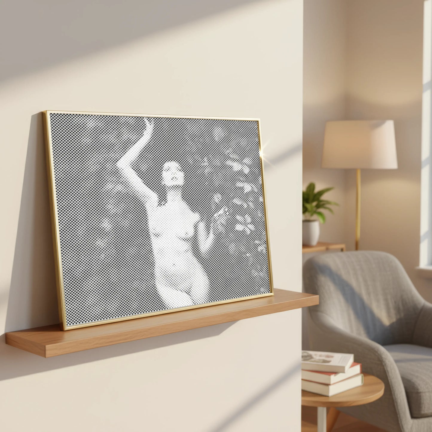 Frau in der Nature et Élément Naturel | Peinture par Points Artisanale Kit Complet