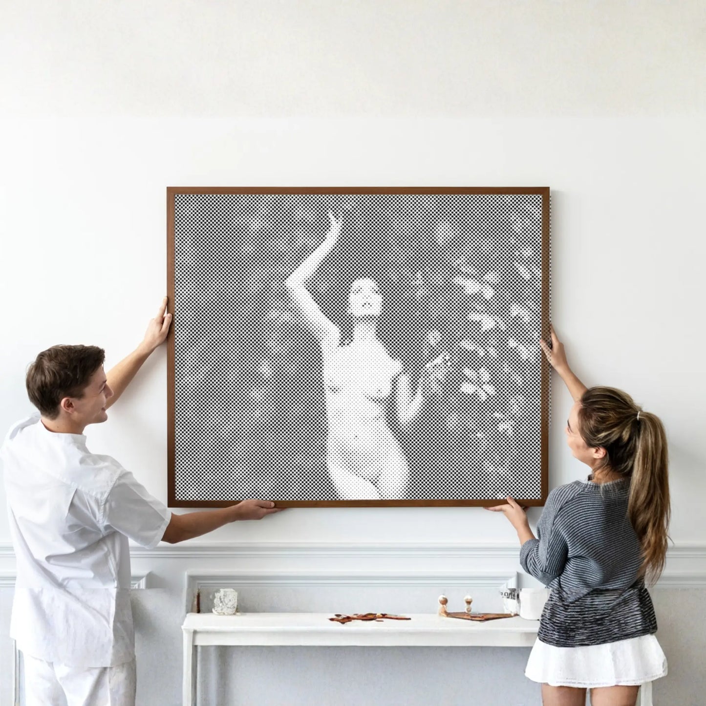 Frau in der Nature et Élément Naturel | Peinture par Points Artisanale Kit Complet