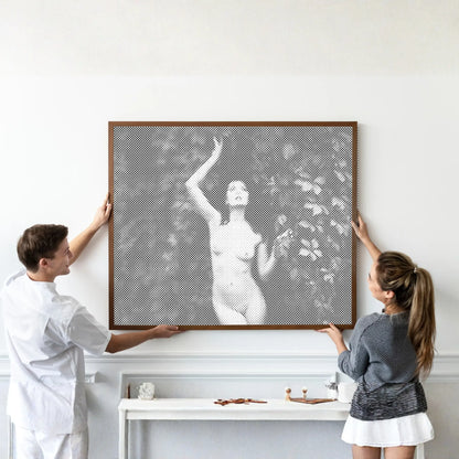 Frau in der Nature et Élément Naturel | Peinture par Points Artisanale Kit Complet