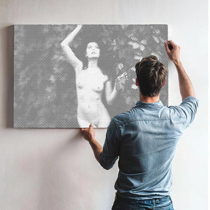 Frau in der Nature et Élément Naturel | Peinture par Points Artisanale Kit Complet