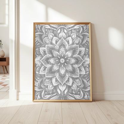 Mandala floral • Peinture par points