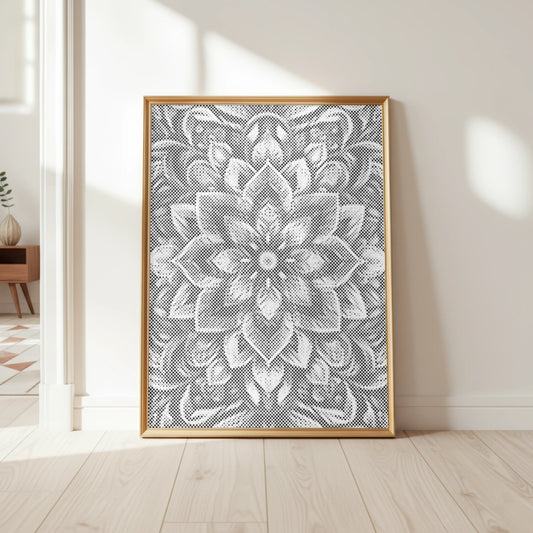Mandala floral • Peinture par points