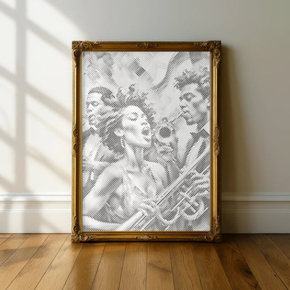 Chanteur de Jazz | Kit Peinture par Points Artisanal