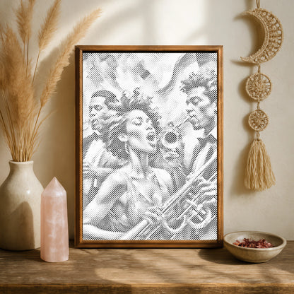 Chanteur de Jazz | Kit Peinture par Points Artisanal
