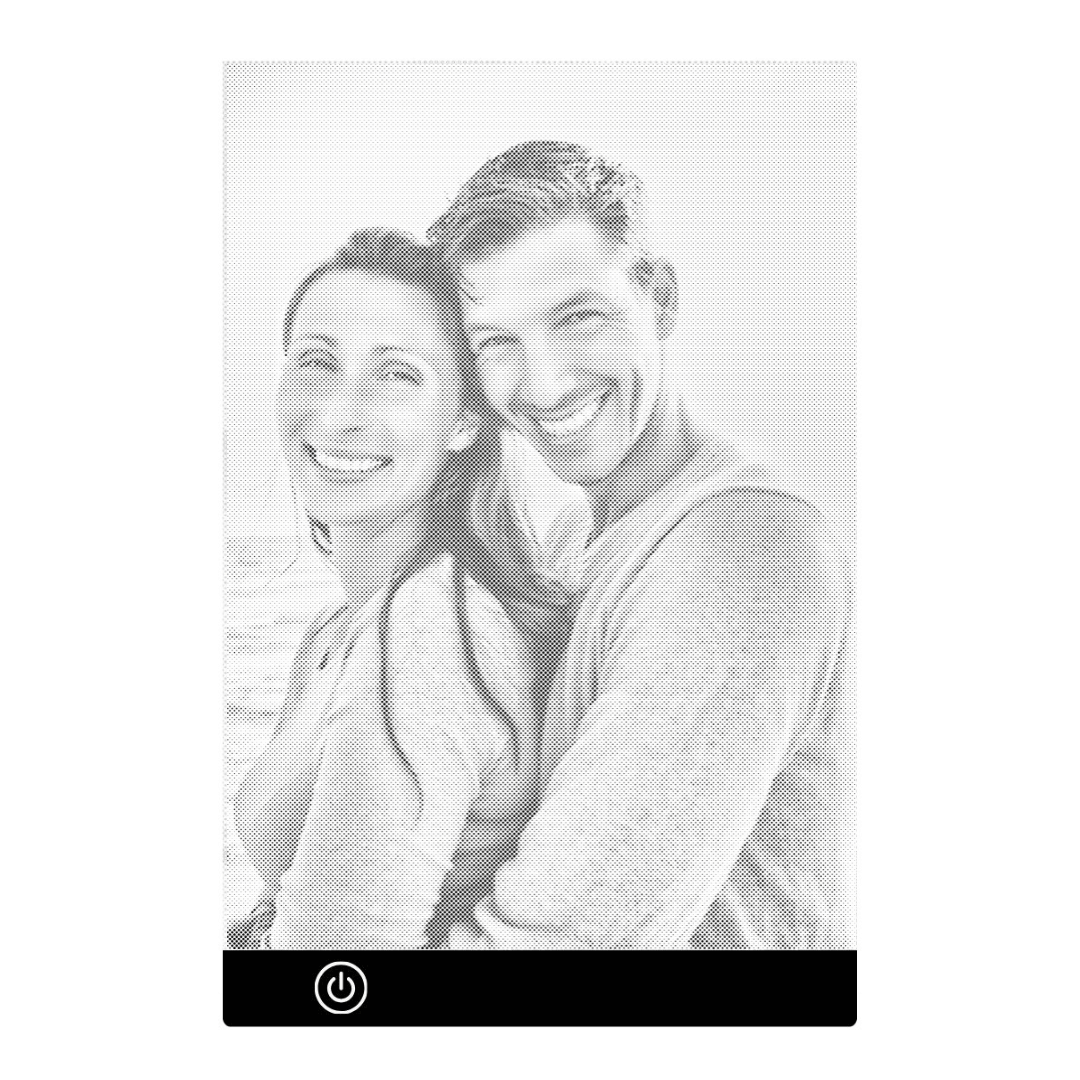 Tablette lumineuse LED • Accessoire peinture par points en œuvre de peinture par points terminée