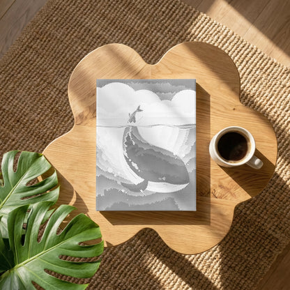 Baleine bondissante dans l’océan • Peinture par points