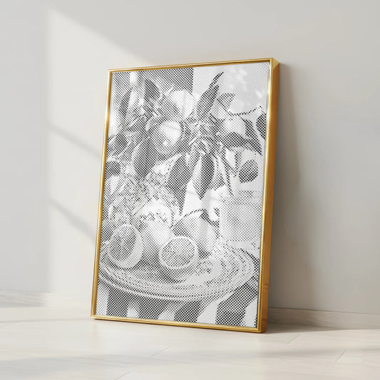 Orangen Stillleben | Peinture par Points Artisanale Kit Complet