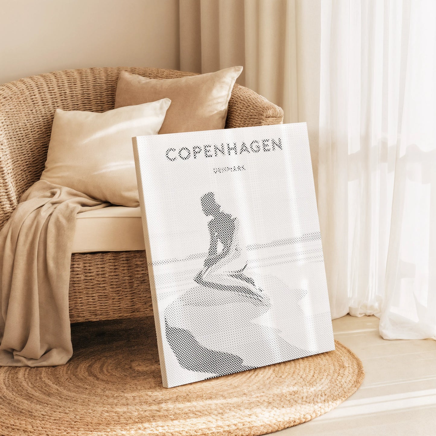La Petite Sirène de Copenhague • Peinture par points