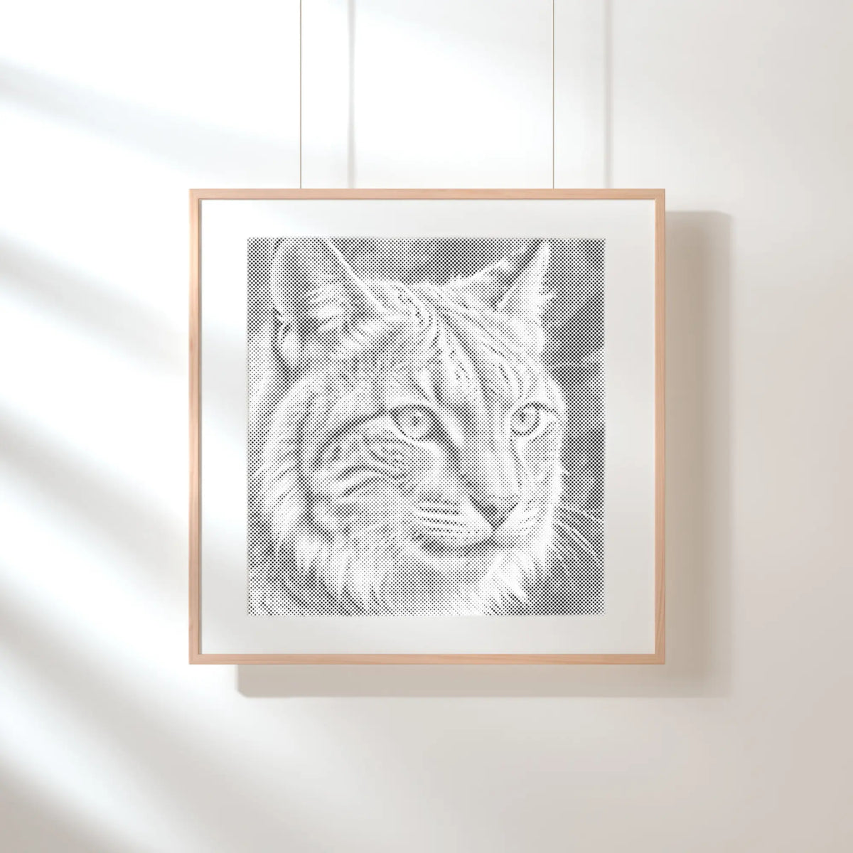 Luchs | Peinture par Points Artisanale Kit Complet en œuvre de peinture par points terminée
