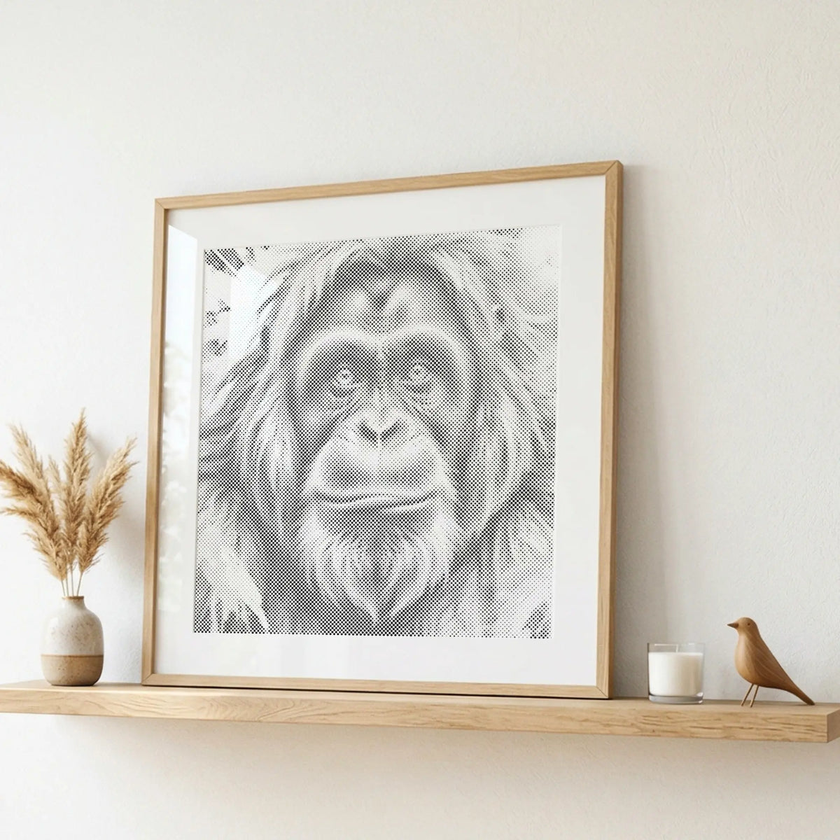 Orang-Utan | Peinture par Points Artisanale Kit Complet en œuvre de peinture par points terminée