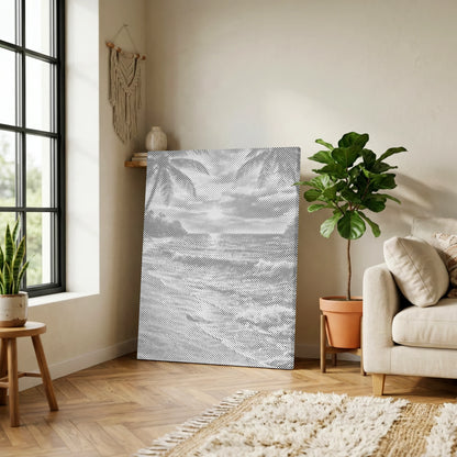 Horizon de palmiers | Peinture par points