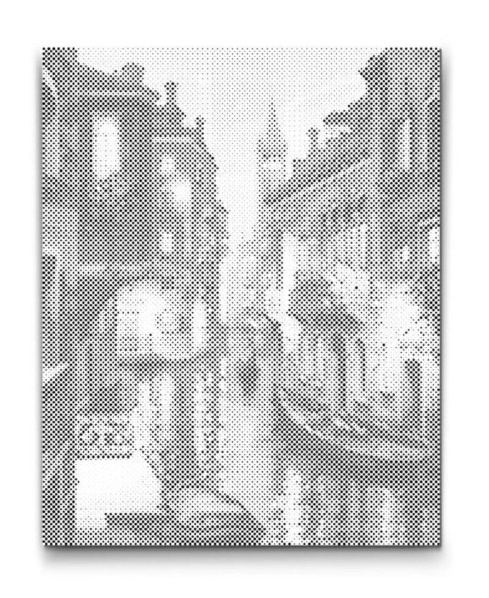 Venise de nuit • Peinture par points en œuvre de peinture par points terminée
