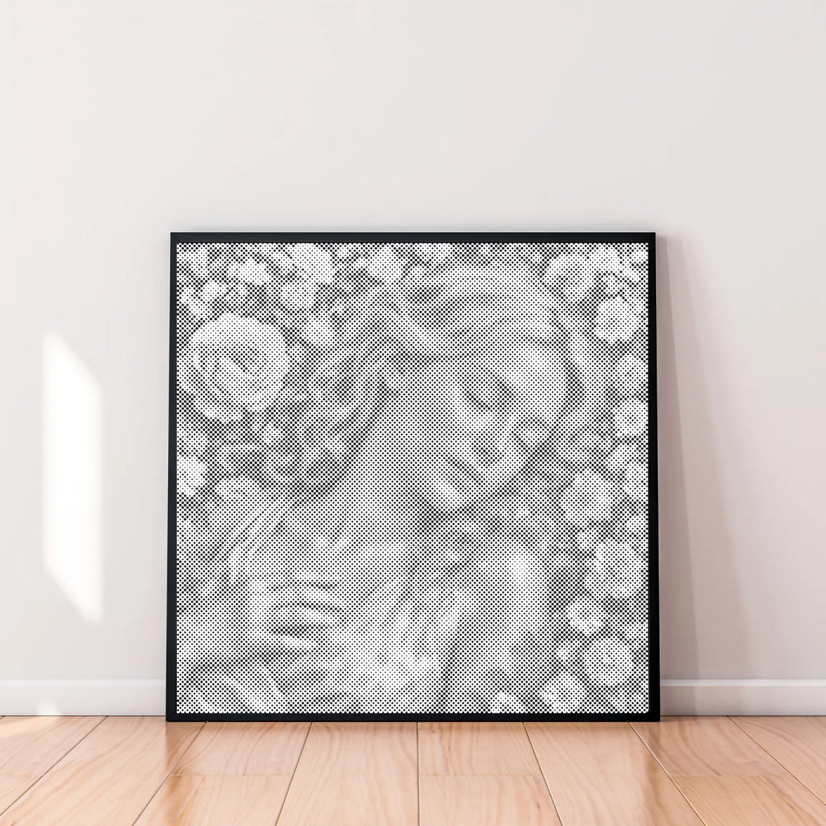 La Belle au bois dormant dans une mer de roses • Peinture par points en œuvre de peinture par points terminée