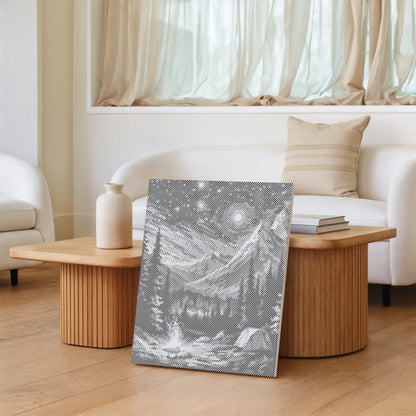Sternenhimmel am Lagerfeuer | Peinture par Points Artisanale Kit Complet