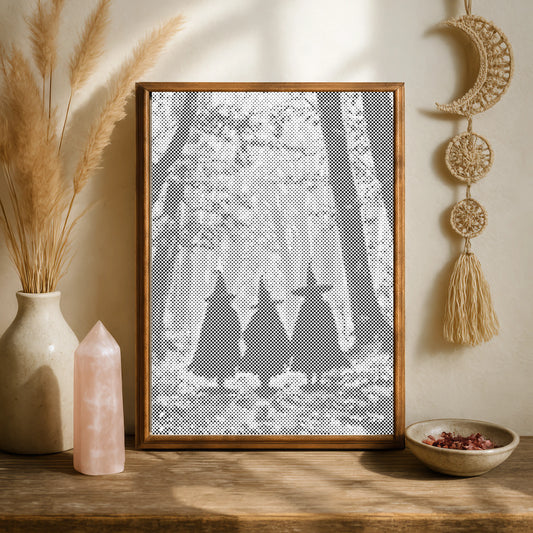 Trois sorcières dans la forêt • Peinture par points