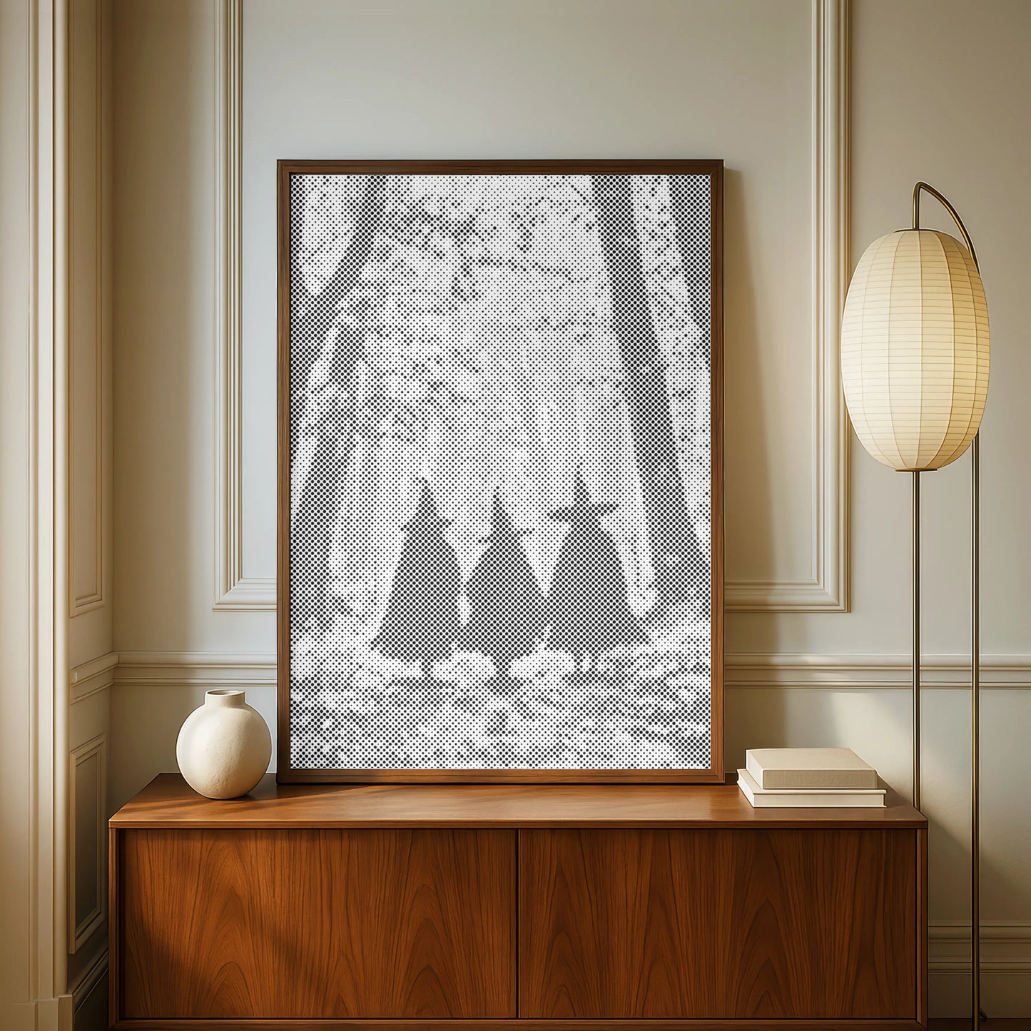Trois sorcières dans la forêt • Peinture par points