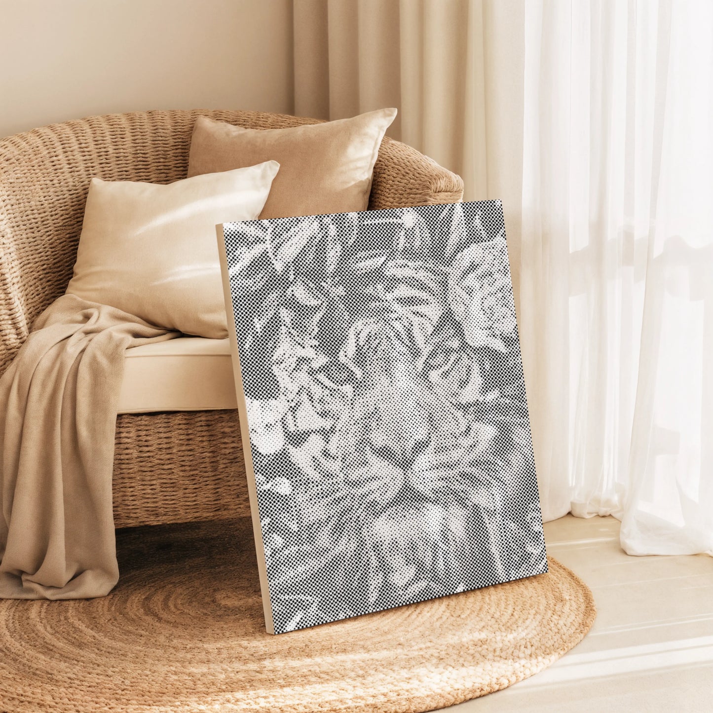 Tigre dans la jungle • Peinture par points
