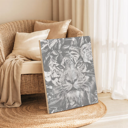 Tigre dans la jungle • Peinture par points