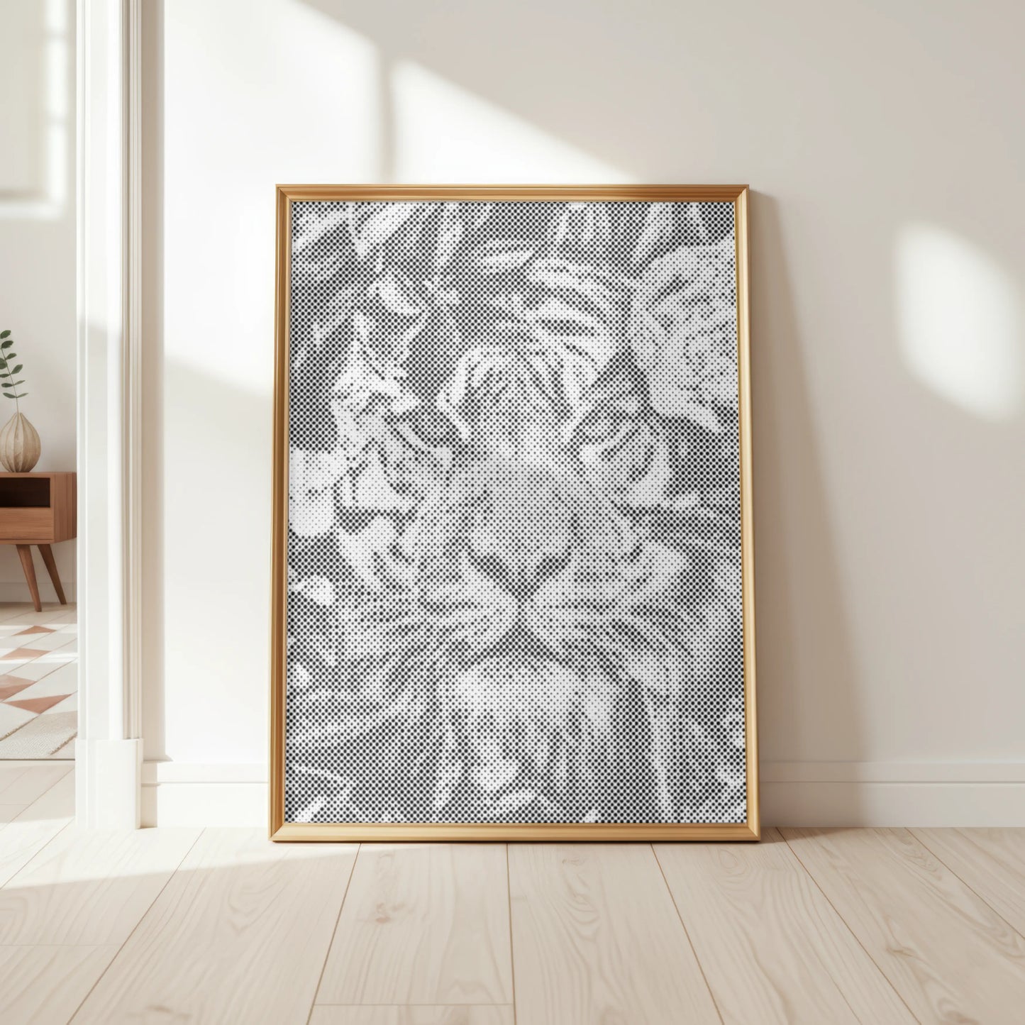 Tigre dans la jungle • Peinture par points