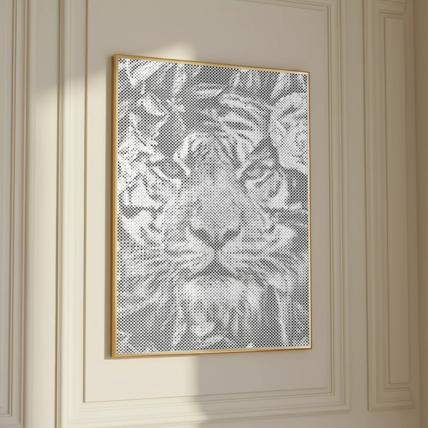 Tigre dans la jungle • Peinture par points