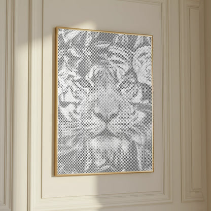 Tigre dans la jungle • Peinture par points