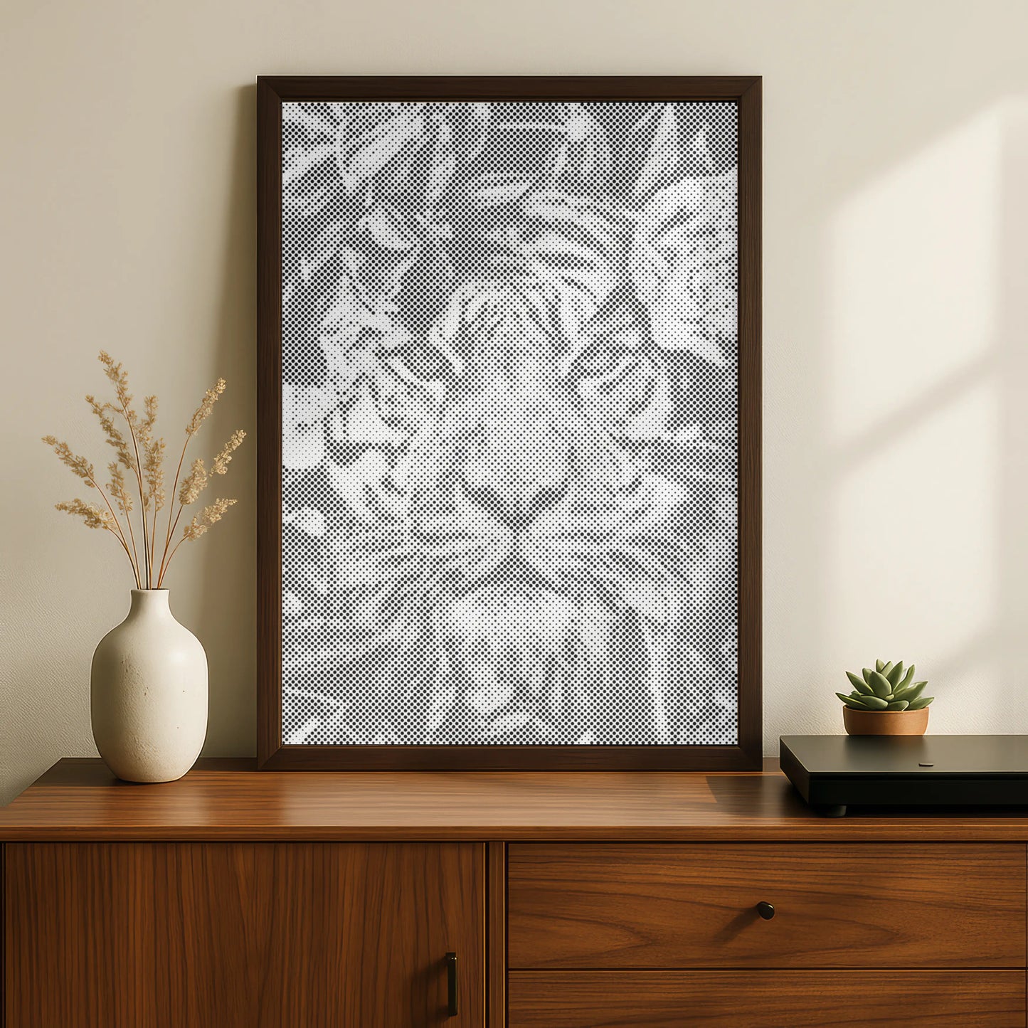 Tigre dans la jungle • Peinture par points