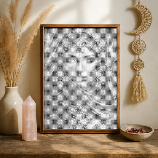 Veil of Gold Arabian Portrait | Dot Painting Kit gift